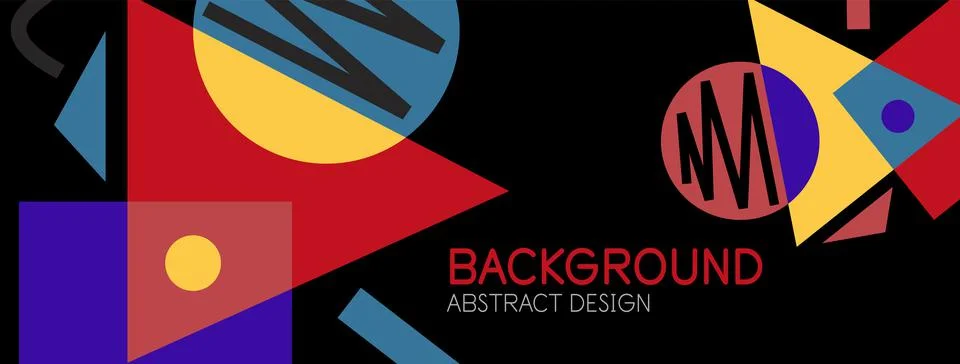 Abstract background with blocks, lines, geometric shapes. Techno or business Stock Illustration