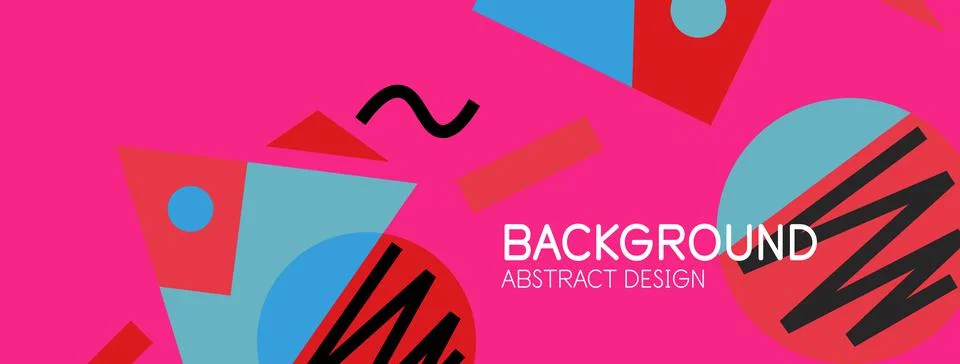 Abstract background with blocks, lines, geometric shapes. Techno or business Ilustración de archivo