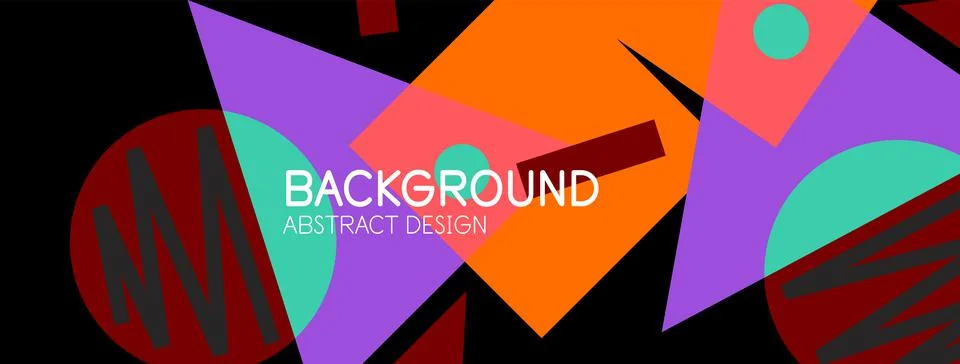 Abstract background with blocks, lines, geometric shapes. Techno or business Stock Illustration