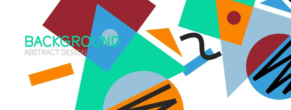 Abstract background with blocks, lines, geometric shapes. Techno or business Ilustración de archivo