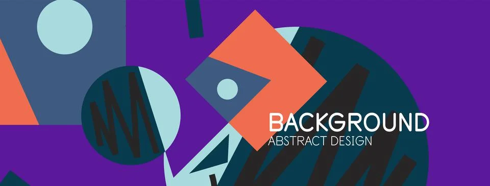 Abstract background with blocks, lines, geometric shapes. Techno or business Ilustración de archivo