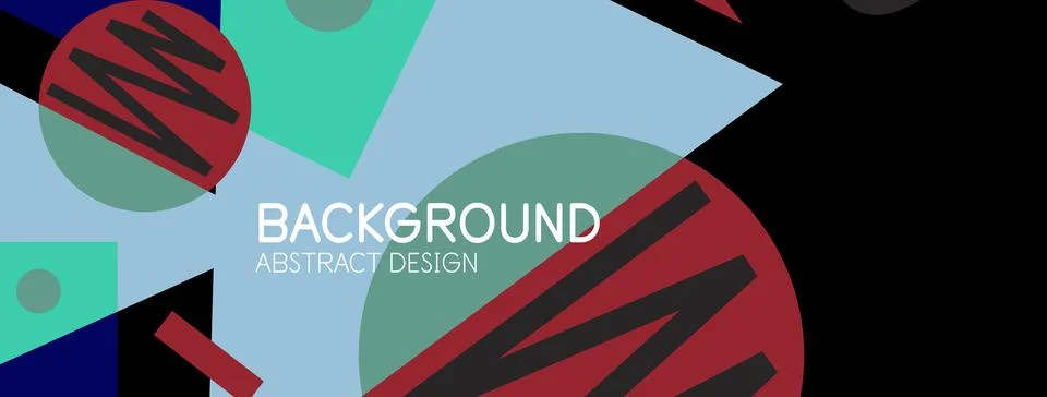 Abstract background with blocks, lines, geometric shapes. Techno or business Stock Illustration