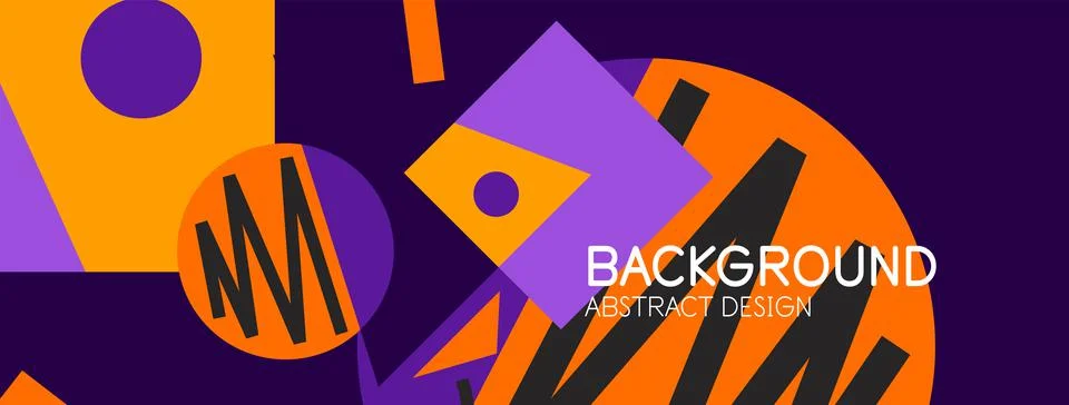 Abstract background with blocks, lines, geometric shapes. Techno or business Ilustración de archivo