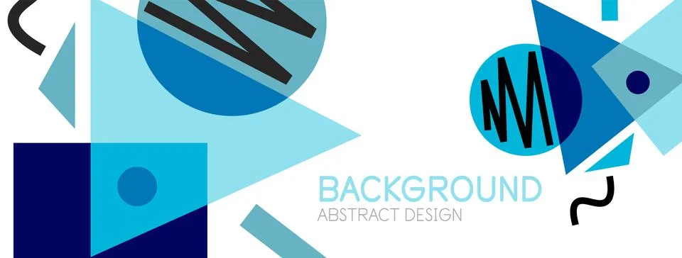 Abstract background with blocks, lines, geometric shapes. Techno or business Ilustración de archivo