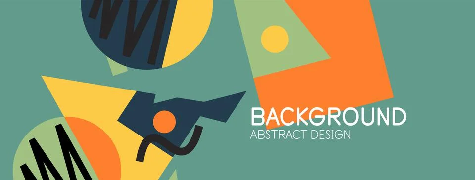 Abstract background with blocks, lines, geometric shapes. Techno or business Stock Illustration