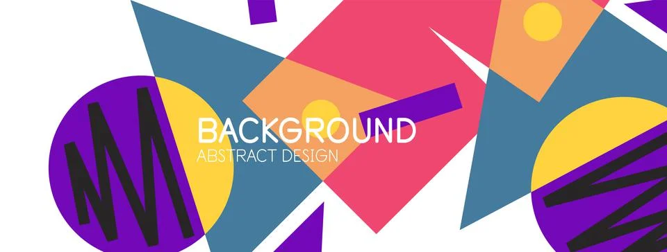 Abstract background with blocks, lines, geometric shapes. Techno or business Ilustración de archivo
