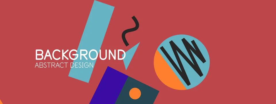 Abstract background with blocks, lines, geometric shapes. Techno or business Ilustración de archivo