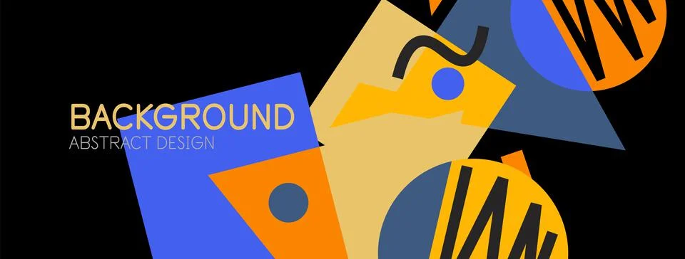 Abstract background with blocks, lines, geometric shapes. Techno or business Ilustración de archivo
