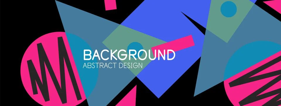 Abstract background with blocks, lines, geometric shapes. Techno or business Ilustración de archivo