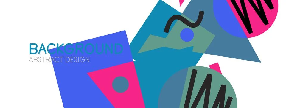 Abstract background with blocks, lines, geometric shapes. Techno or business Ilustración de archivo