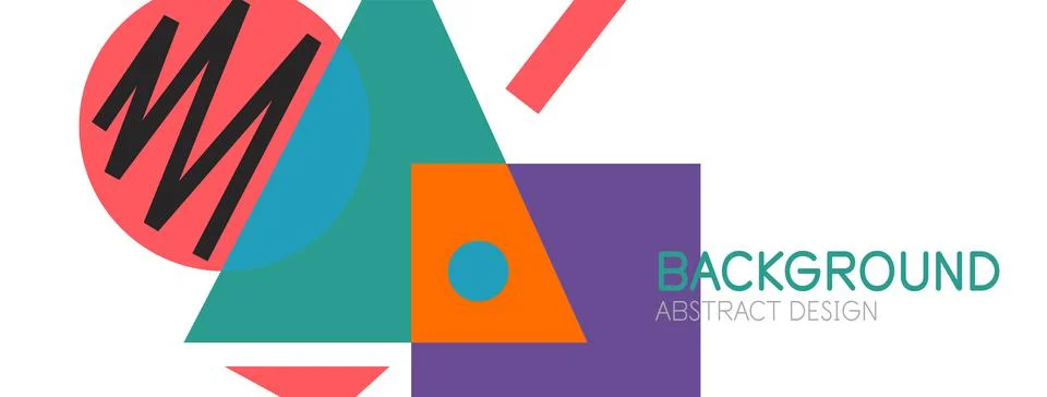 Abstract background with blocks, lines, geometric shapes. Techno or business 스톡 일러스트