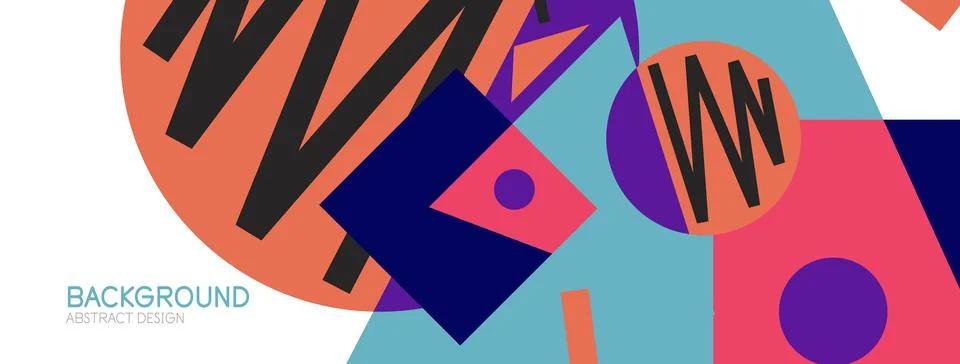 Abstract background with blocks, lines, geometric shapes. Techno or business Stock Illustration