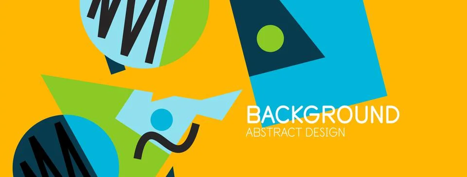 Abstract background with blocks, lines, geometric shapes. Techno or business Ilustración de archivo