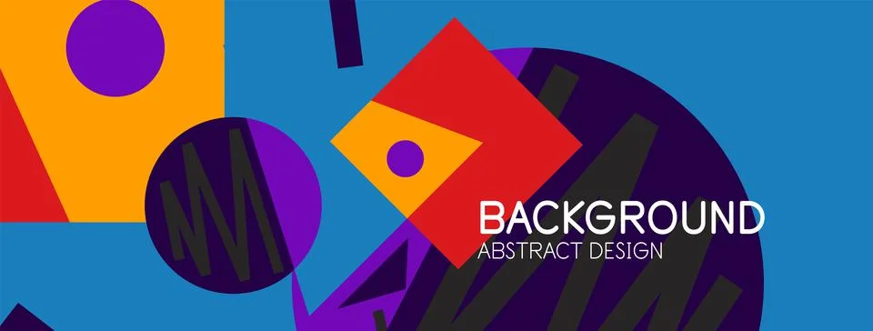 Abstract background with blocks, lines, geometric shapes. Techno or business Ilustración de archivo