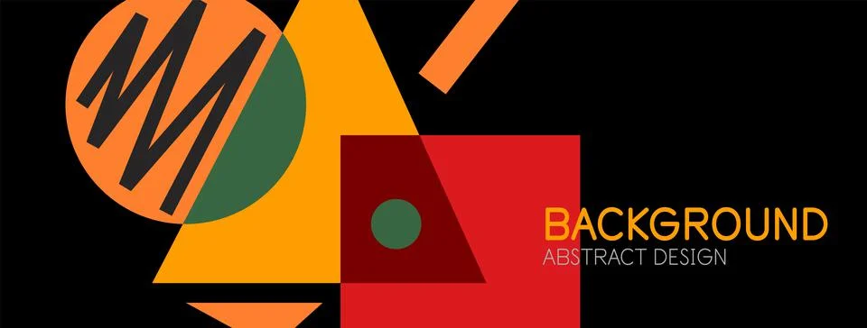 Abstract background with blocks, lines, geometric shapes. Techno or business 스톡 일러스트