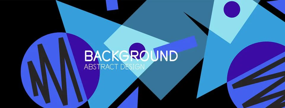 Abstract background with blocks, lines, geometric shapes. Techno or business Ilustración de archivo