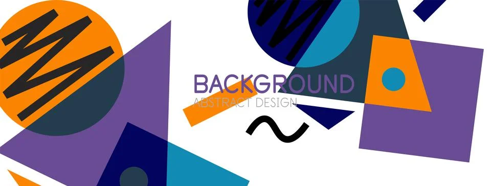 Abstract background with blocks, lines, geometric shapes. Techno or business Ilustración de archivo
