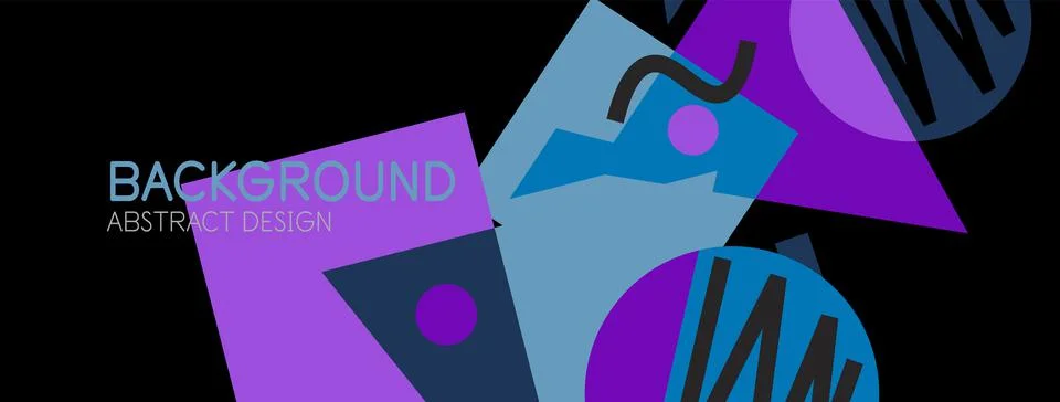 Abstract background with blocks, lines, geometric shapes. Techno or business Ilustración de archivo
