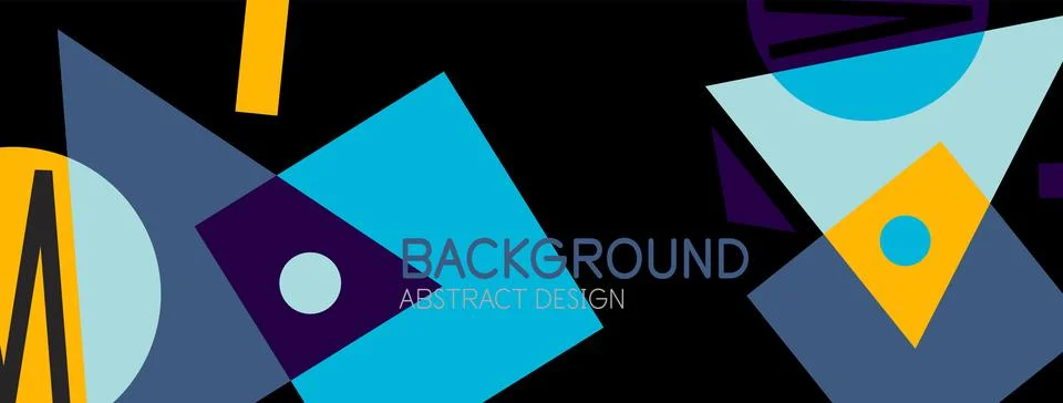Abstract background with blocks, lines, geometric shapes. Techno or business Ilustración de archivo