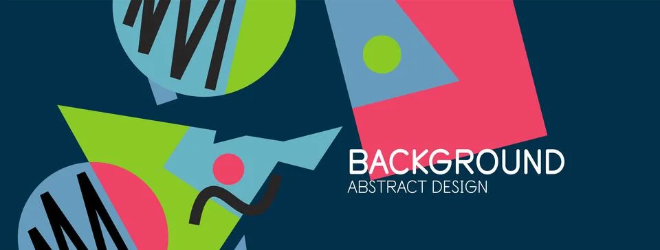 Abstract background with blocks, lines, geometric shapes. Techno or business Stockillustratie