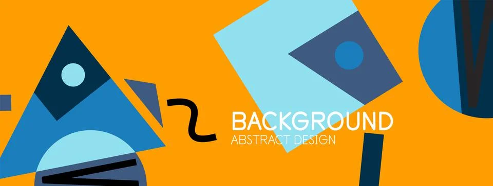 Abstract background with blocks, lines, geometric shapes. Techno or business Ilustración de archivo