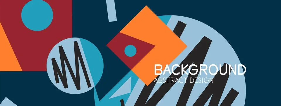 Abstract background with blocks, lines, geometric shapes. Techno or business Ilustración de archivo