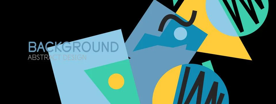 Abstract background with blocks, lines, geometric shapes. Techno or business Ilustración de archivo