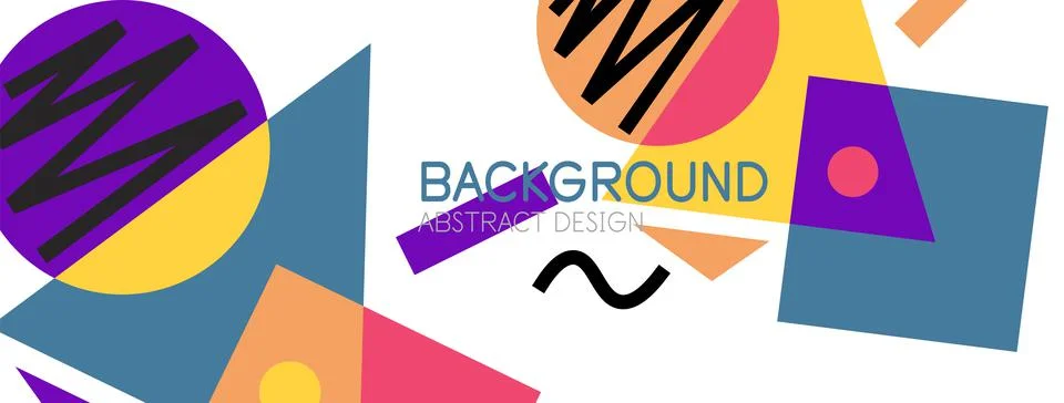 Abstract background with blocks, lines, geometric shapes. Techno or business Ilustración de archivo