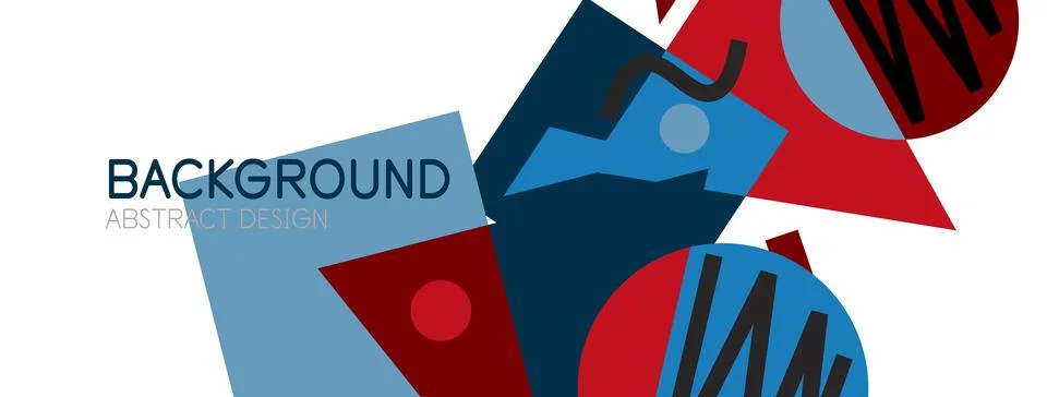 Abstract background with blocks, lines, geometric shapes. Techno or business Ilustración de archivo
