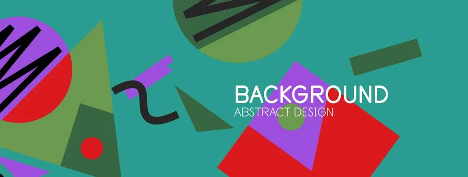 Abstract background with blocks, lines, geometric shapes. Techno or business Stock Illustration