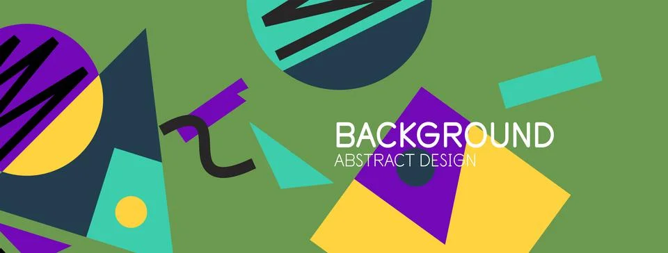 Abstract background with blocks, lines, geometric shapes. Techno or business Stock Illustration