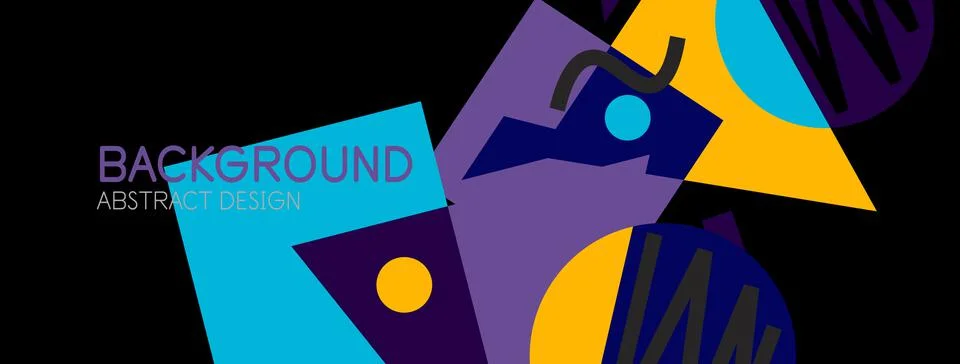 Abstract background with blocks, lines, geometric shapes. Techno or business Ilustración de archivo
