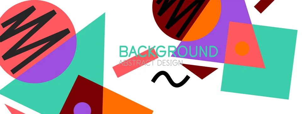 Abstract background with blocks, lines, geometric shapes. Techno or business Stock Illustration