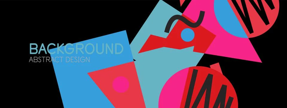 Abstract background with blocks, lines, geometric shapes. Techno or business Ilustración de archivo