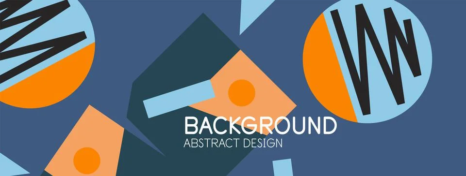 Abstract background with blocks, lines, geometric shapes. Techno or business Ilustración de archivo