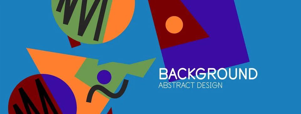 Abstract background with blocks, lines, geometric shapes. Techno or business Ilustración de archivo