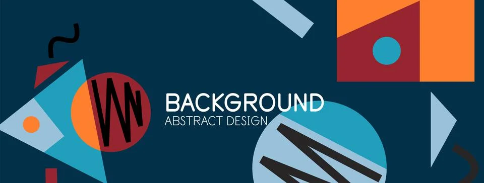 Abstract background with blocks, lines, geometric shapes. Techno or business Ilustración de archivo