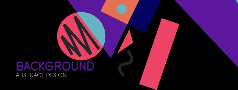 Abstract background with blocks, lines, geometric shapes. Techno or business Ilustración de archivo