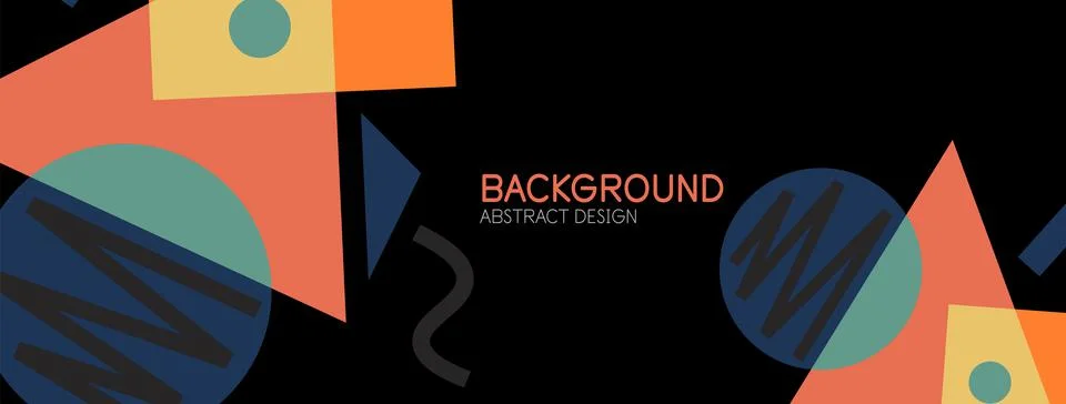 Abstract background. Blocks, lines, triangles, circles composition. Techno or 스톡 일러스트