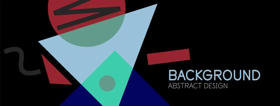 Abstract background. Blocks, lines, triangles, circles composition. Techno or 스톡 일러스트