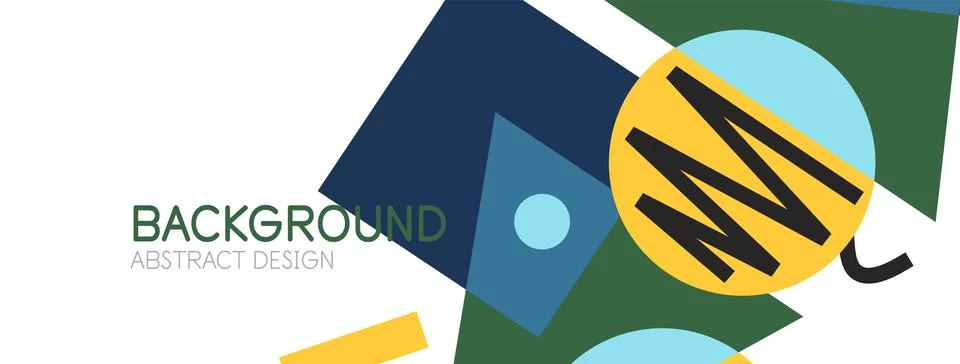 Abstract background. Blocks, lines, triangles, circles composition. Techno or Stock Illustration