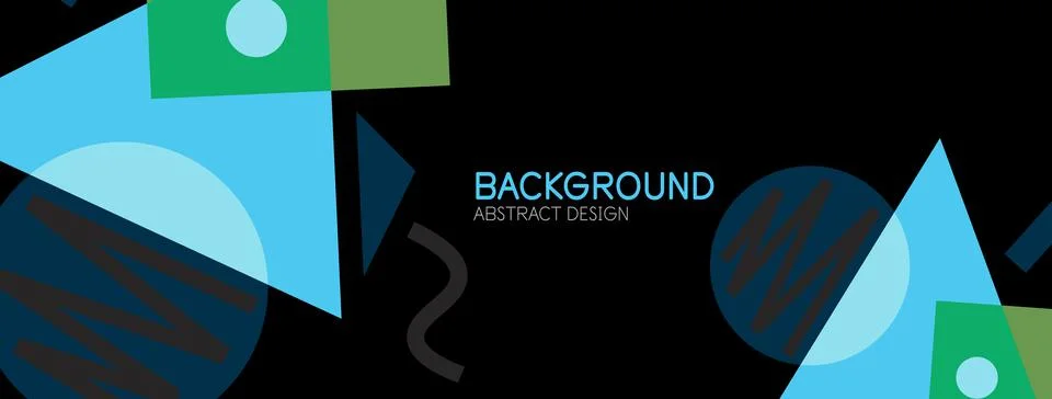 Abstract background. Blocks, lines, triangles, circles composition. Techno or イラスト素材