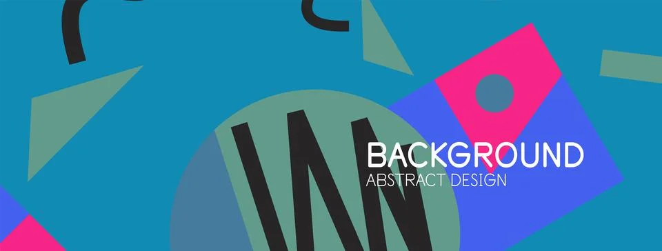 Abstract background. Blocks, lines, triangles, circles composition. Techno or 스톡 일러스트