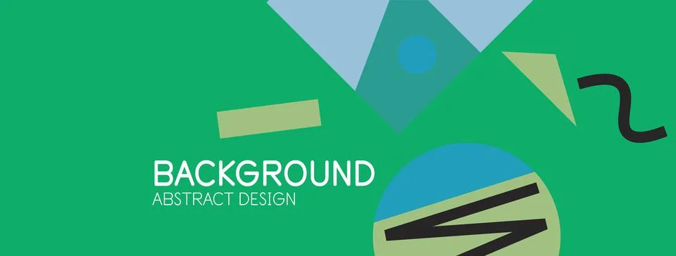 Abstract background. Blocks, lines, triangles, circles composition. Techno or Illustrazione stock