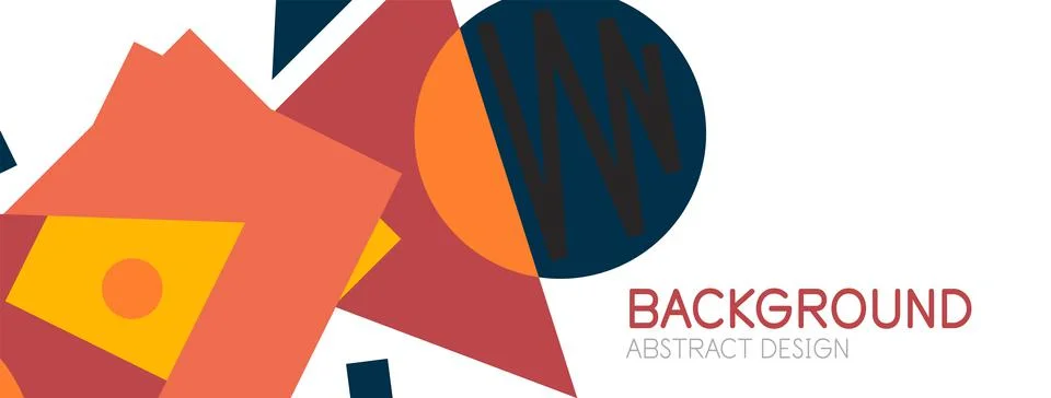 Abstract background. Blocks, lines, triangles, circles composition. Techno or 스톡 일러스트