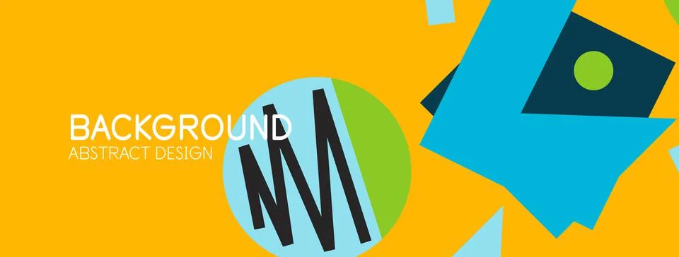 Abstract background. Blocks, lines, triangles, circles composition. Techno or 스톡 일러스트