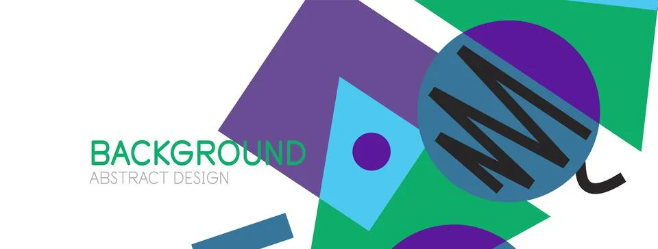 Abstract background. Blocks, lines, triangles, circles composition. Techno or イラスト素材