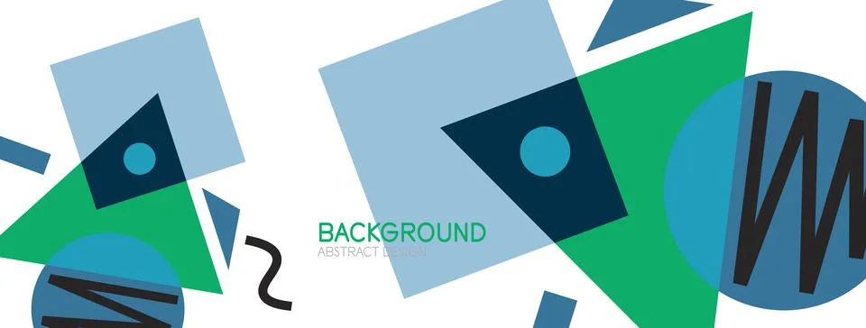 Abstract background. Blocks, lines, triangles, circles composition. Techno or 스톡 일러스트