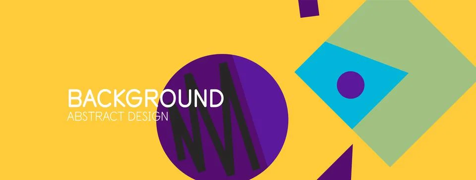 Abstract background. Blocks, lines, triangles, circles composition. Techno or 库存插图