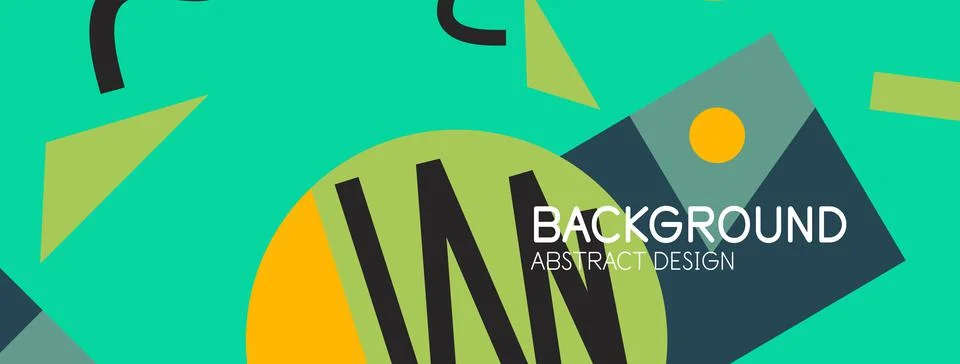 Abstract background. Blocks, lines, triangles, circles composition. Techno or 스톡 일러스트